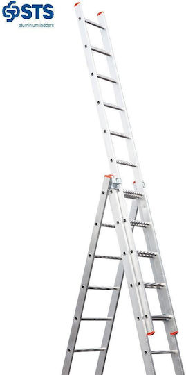 Leiter Aluminium mit 3x11 Stufen 310cm