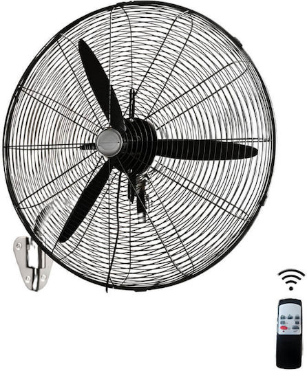 Newest FA-650W-RC Επαγγελματικός Ανεμιστήρας Επιτοίχιος 260W Διαμέτρου 65cm με Τηλεχειριστήριο