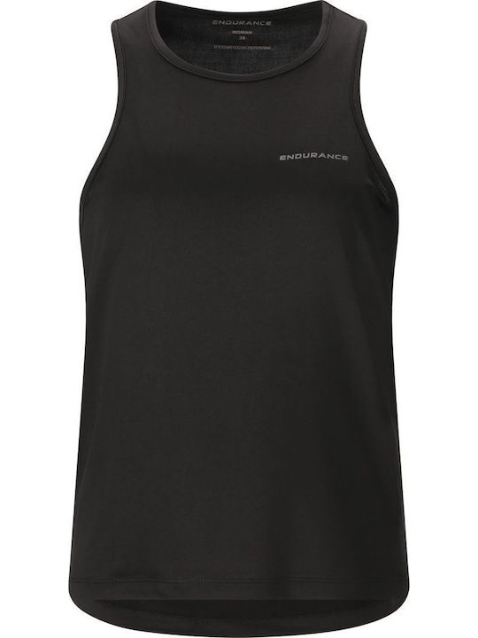 Damen Sport Top Ärmellos Schnell Trocknend Schwarze