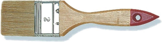 Flat Wooden Brush Paints 75mm