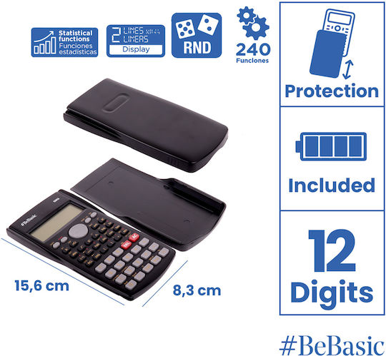 Wissenschaftlicher Taschenrechner Harte Hülle 240 Funktionen Bebasic S061