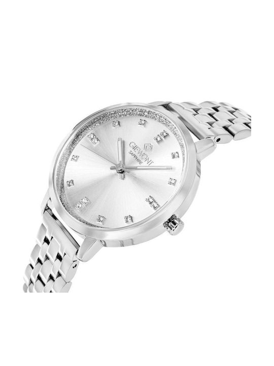 Giewont Womens Battery Watch With Silver Metal Bracelet