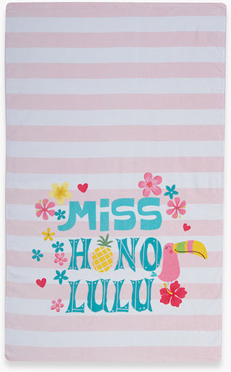 Nef-Nef Homeware Miss Honolulu Παιδική Πετσέτα Θαλάσσης Ροζ 120x70εκ.
