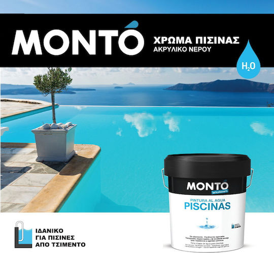 Monto Χρώμα Πισίνας Μπλε 4lt 1708258