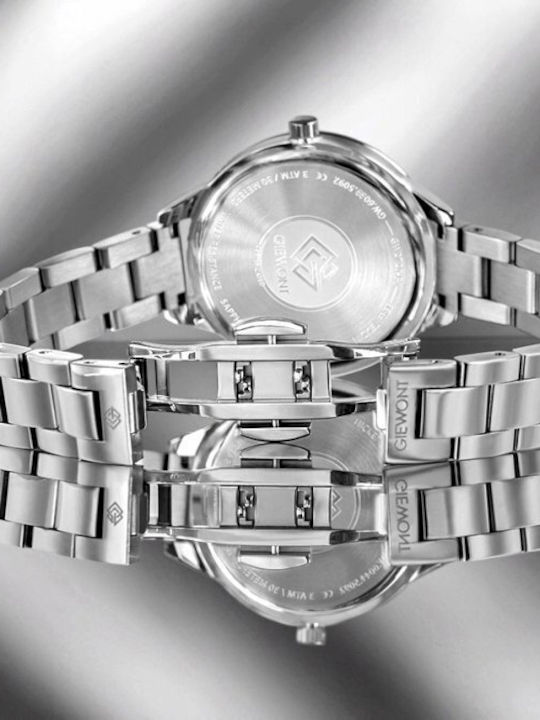 Giewont Womens Battery Watch With Silver Metal Bracelet