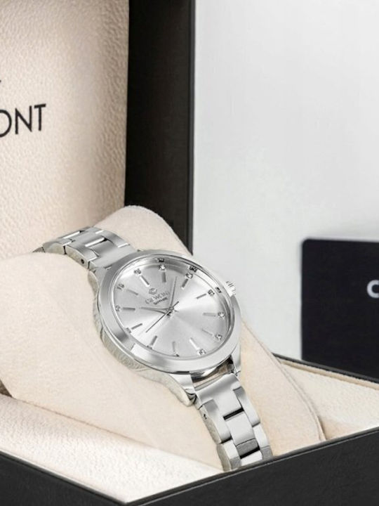 Giewont Womens Battery Watch With Silver Metal Bracelet