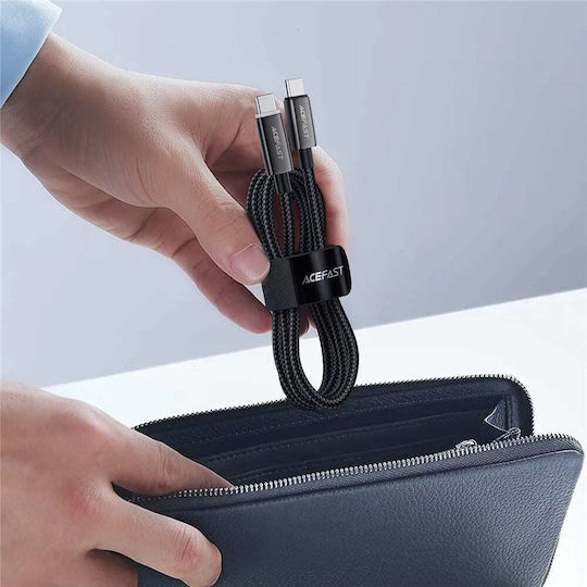 Acefast Braided USB 2.0 Cable USB-C Male - USB-C 60W Black 1.2m