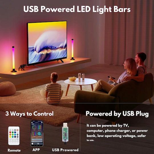Qova Lampă Decorativă Inteligentă LED RGB Set 2 Bucăți