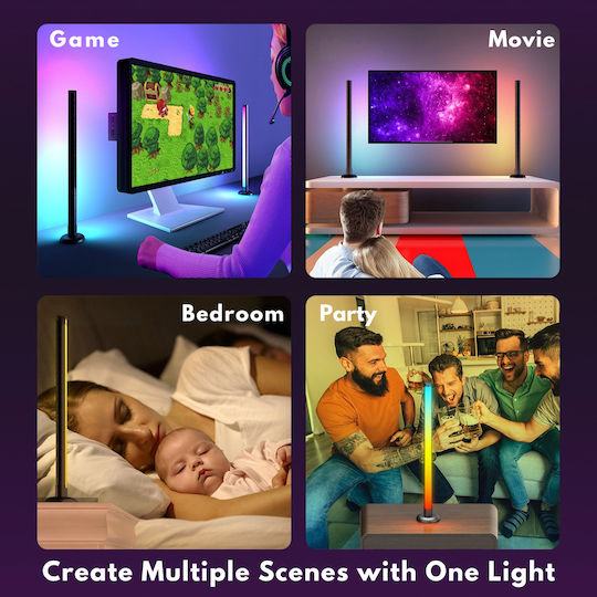 Qova Lampă Decorativă Inteligentă LED RGB Set 2 Bucăți