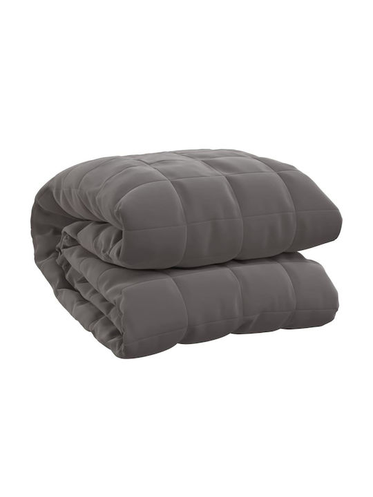 vidaXL Blanket Gravity Velvet Double 200x200cm Gray