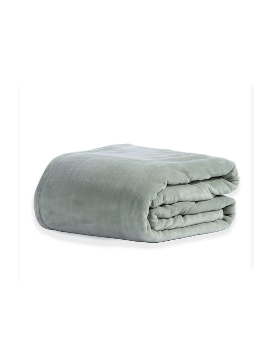 Nef-Nef Homeware Cosy Fleece Single Blanket 160x220cm Sea Green