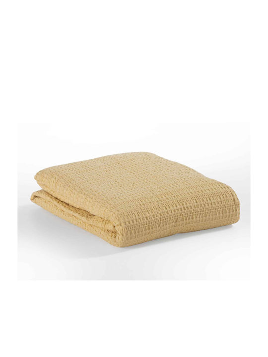 Nef-Nef Homeware Cool Pique Blanket Double 220x240cm Honey