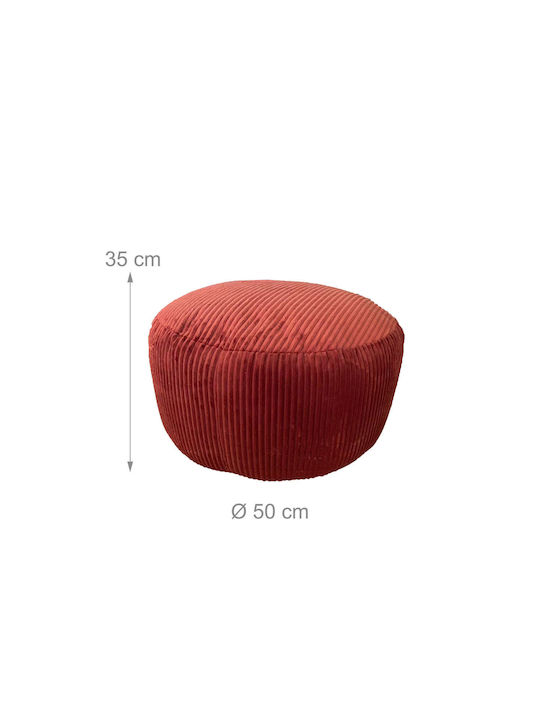 Living Room Stools Upholstered with Red Velvet 35x50x35cm