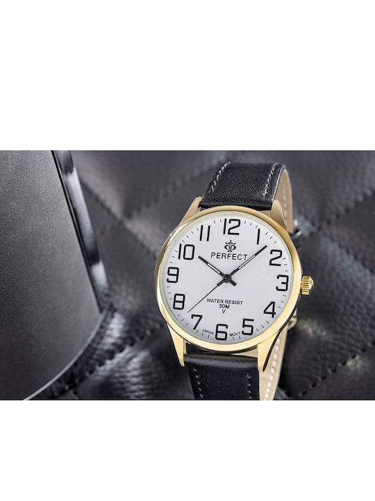 Perfect Men's Watch 40mm Battery with Black Metal Bracelet