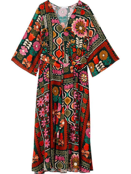 Καλοκαιρινό Midi Βραδινό Φόρεμα Floral