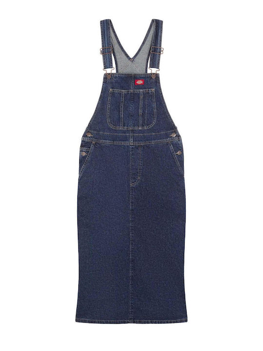 Καλοκαιρινό Midi Φόρεμα Τζιν Dark Indigo