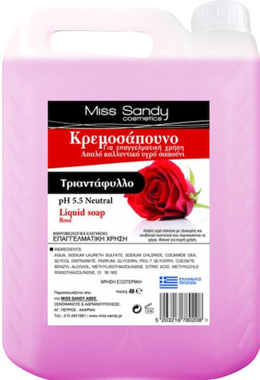 Miss Sandy Τριαντάφυλλο Κρεμοσάπουνο Χεριών 4lt