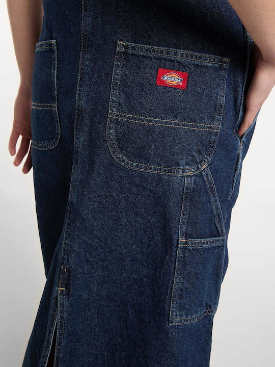 Καλοκαιρινό Midi Φόρεμα Τζιν Dark Indigo