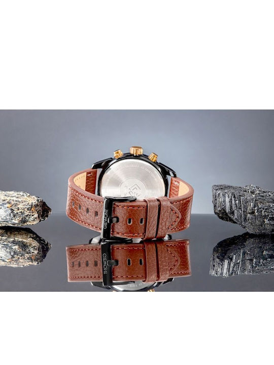 Giewont Battery Watch with Leather Strap