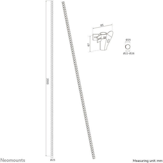 Neomounts Black ADS06-142BL 1 Piece