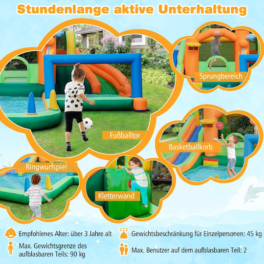 Costway Mit Kletterfläche Mehrfarbige Rutsche