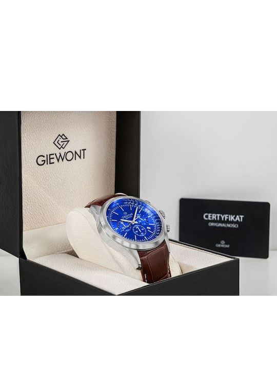 Giewont Battery Watch with Leather Strap