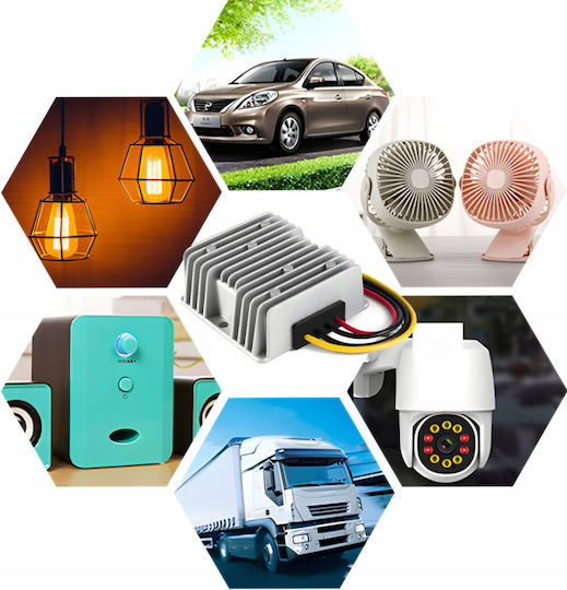 Convertor De Putere Auto Dc-dc Zola 120w 10a Intrare 18-36v Ieşire 12v Carcasă Din Aluminiu Ip68