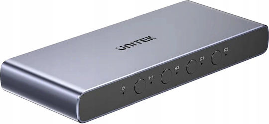 Comutator Unitek 4k Hdmi/usb-c 4 1 Ieșire