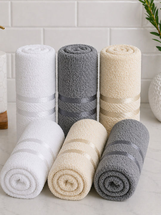 Kotonia Home Prosop De Față 50x90cm Multicolor 6 Bucăți Greutate 400gr/m²