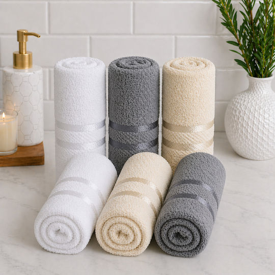 Kotonia Home Prosop De Față 50x90cm Multicolor 6 Bucăți Greutate 400gr/m²