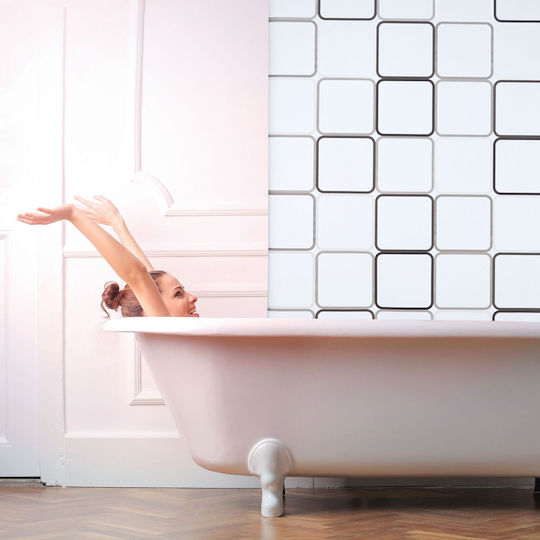 Relaxdays Κουρτίνα Μπάνιου Ρολό Διάφανη