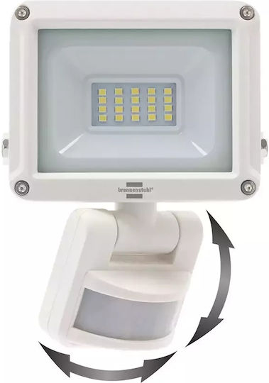Brennenstuhl Στεγανός Προβολέας LED 10W με Αισθητήρα Κίνησης IP65