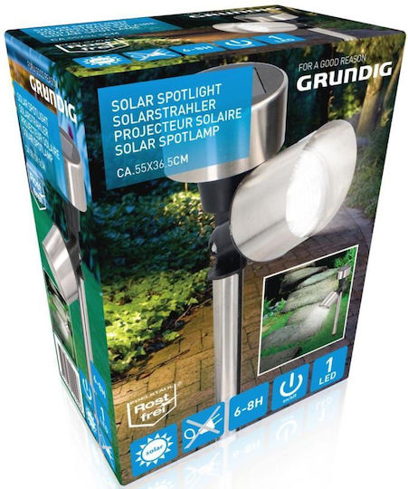 Grundig Καρφωτό Ηλιακό Φωτιστικό Φανάρι με Φωτοκύτταρο 5.5x36.5εκ.