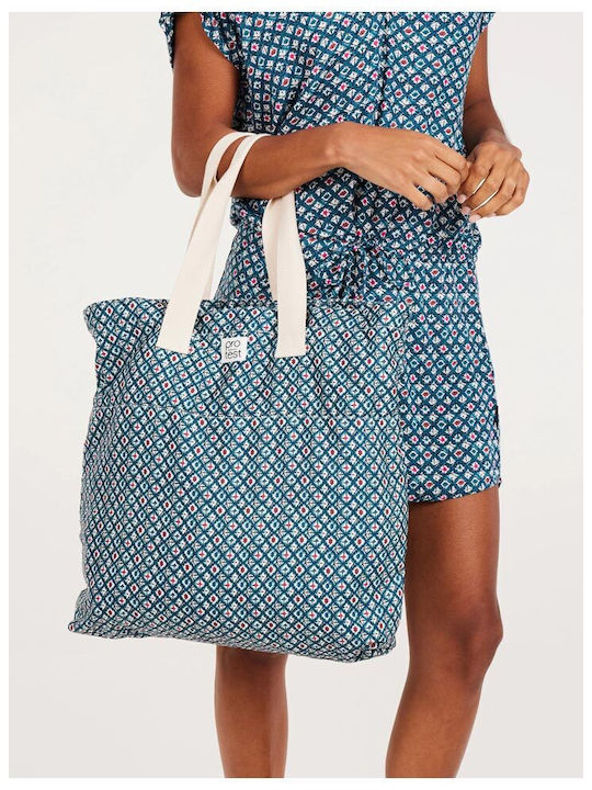 Protest Stoff Strandtasche Blau