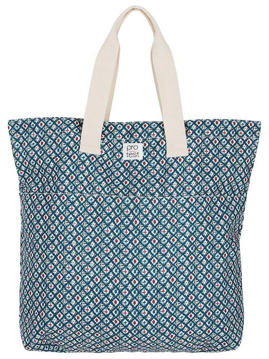 Protest Stoff Strandtasche Blau
