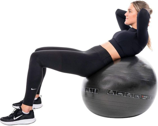Pure2Improve Μπάλα Pilates 75cm 0.6kg σε Μαύρο Χρώμα