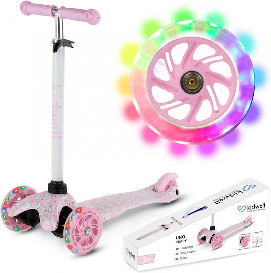 Kidwell Kids Scooter Foldable 3-Wheel for 3+ Years Pink