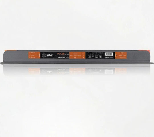 Kelvo Pulse Klv-107-0002 Ultra Slim Power Supply Transformer Class I Pelv 75W 3A AC 220-240V DC 24V IP20 Gray Anthracite Matte M23 X W1.9 X H2cm 5 Years Warranty