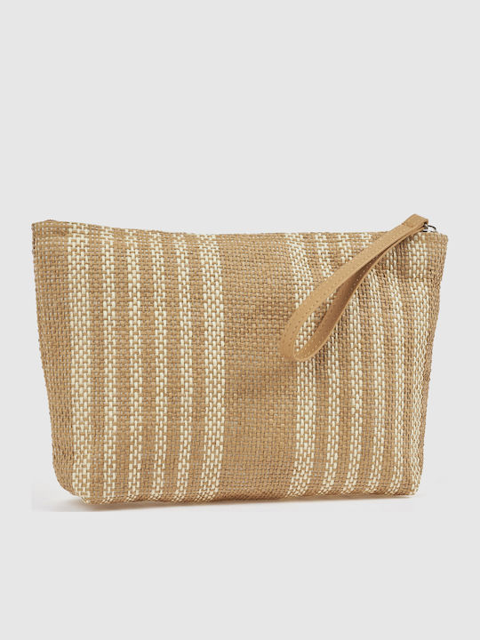 Verde 07-0425 Women's Beige Toiletry Bag Verde 07-0425 Women's Beige Toiletry Bag