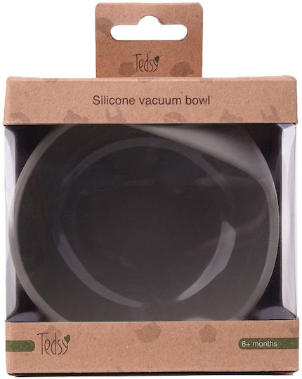 Tedsy Children's Food Bowl Made of Gray Silicone