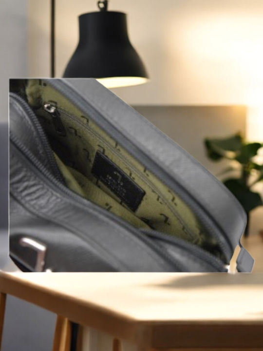 Atlas Leather Men's Shoulder / Crossbody Bag Black
