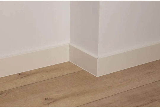 MDF Плъзгач За Под PVC Покритие Doellken Cubu Flex 80 Бял