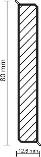 MDF Плъзгач За Под PVC Покритие Doellken Cubu Flex 80 Бял