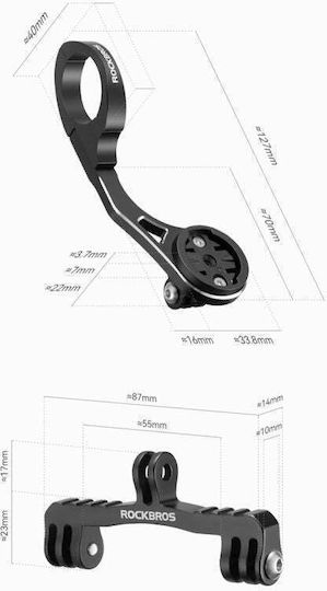 Rockbros Βάση Στήριξης Ποδηλάτου για Action Camera