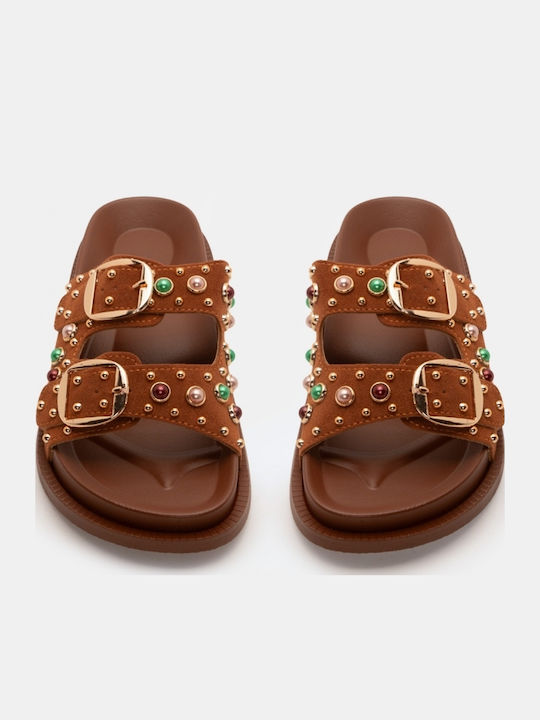 Γυναικεία Σανδάλια Flatforms Καφέ
