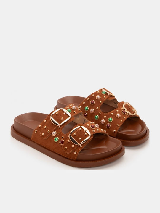 Γυναικεία Σανδάλια Flatforms Καφέ