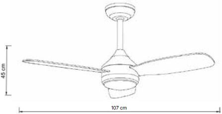 Inlight Sierra Deckenventilator 107cm Mit Leuchte Braune / Weiße