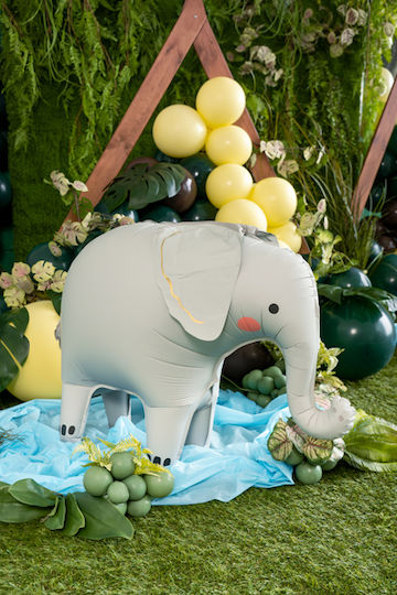 Geburtstags Luftballon Folie Jumbo Grau Stehend 91cm