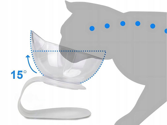 Verk Group Verk Group Πλαστικό Μπολ Φαγητού & Νερού για Hund & Katze με Βάση 2x 400ml 13cm σε Μαύρο Χρώμα