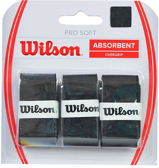 Wilson Overgrip Pro Soft Overgrip Черен 3броя